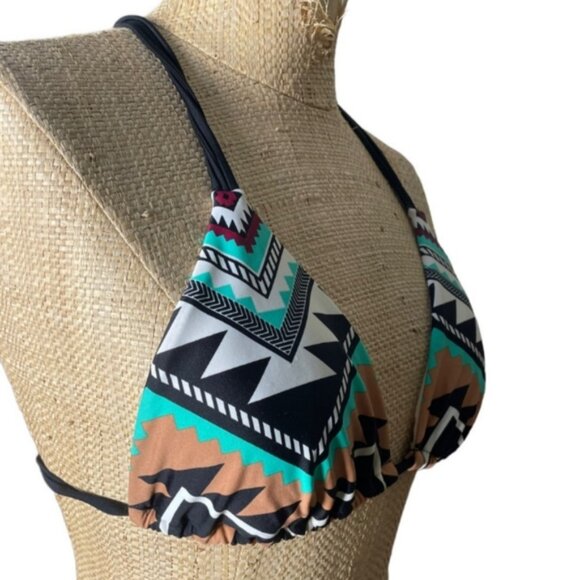 Body Glove String Top Aztec Native Tribal Bikini Swimsuit Top size L XL - Picture 3 of 5